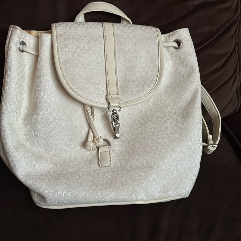 Great used condition ivory backpack